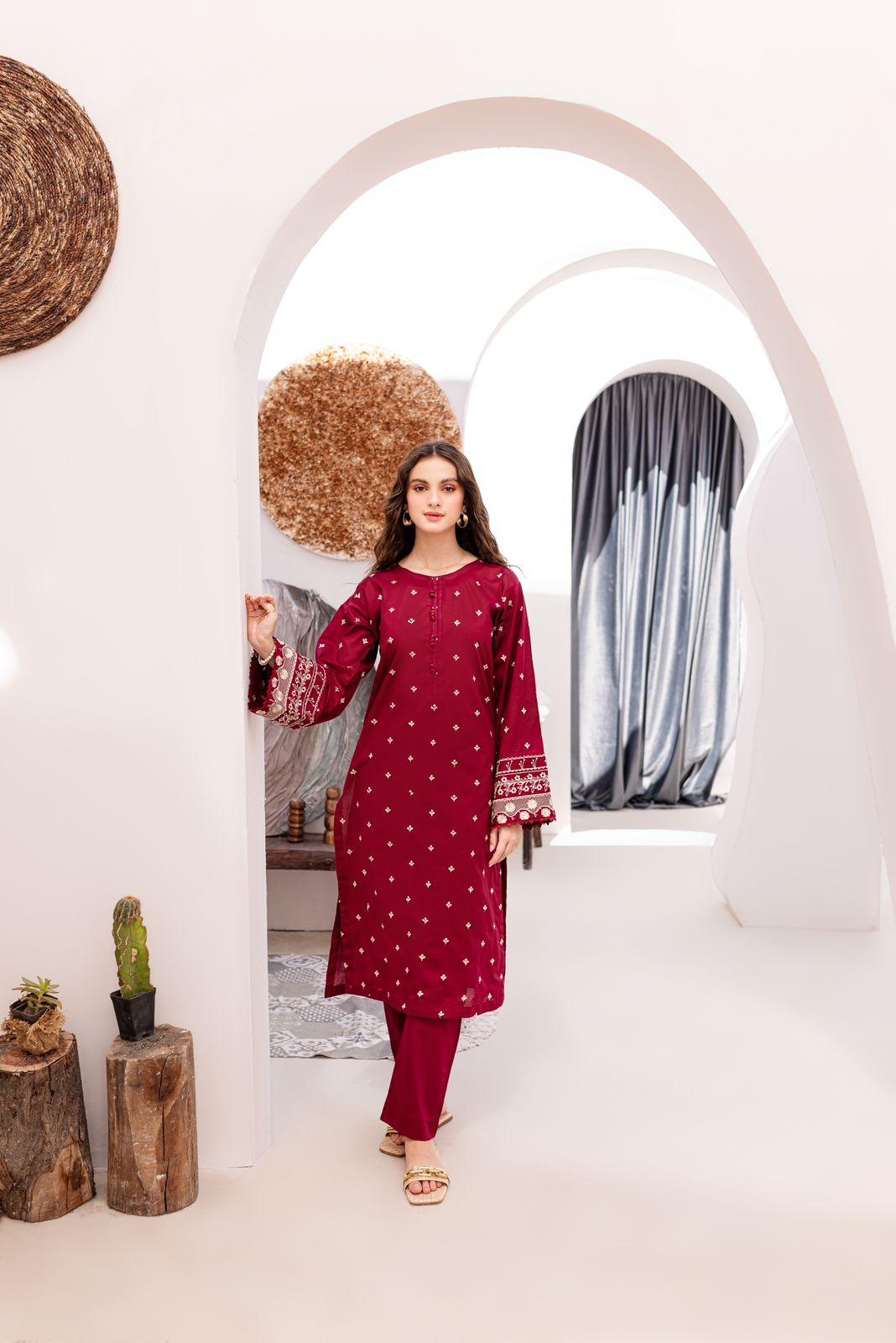 Winters 2PC Embroidered Dress-1044