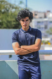 Navy Blue Strips Polo