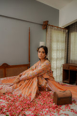 Pastel Orange Gharara Set