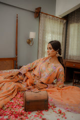 Pastel Orange Gharara Set