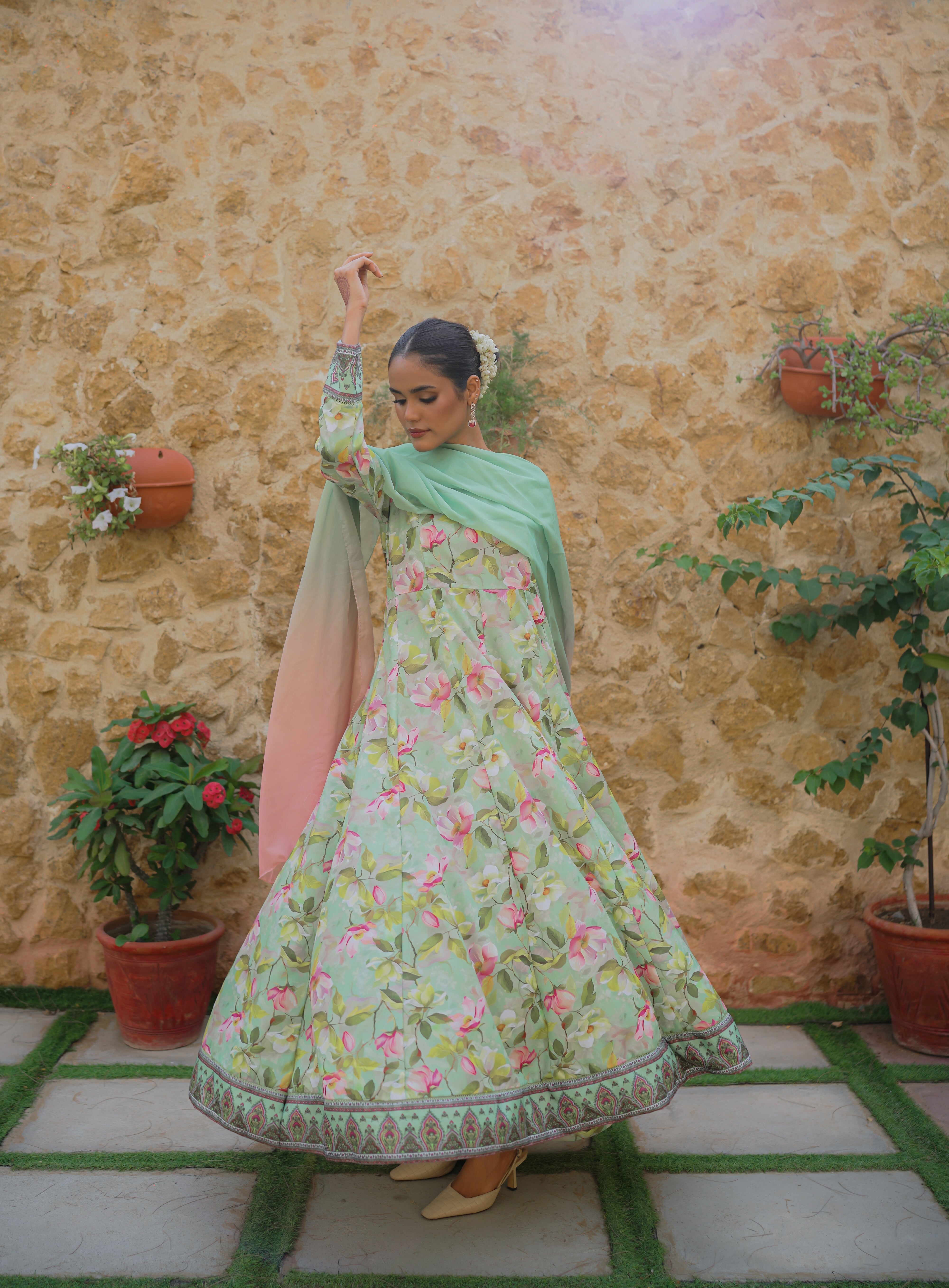 Jade Floral frock