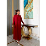 Tunic Blood Red Long Button Set