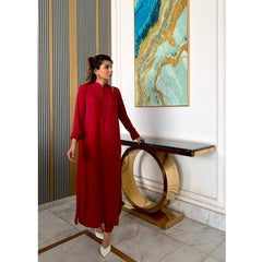 Tunic Blood Red Long Button Set