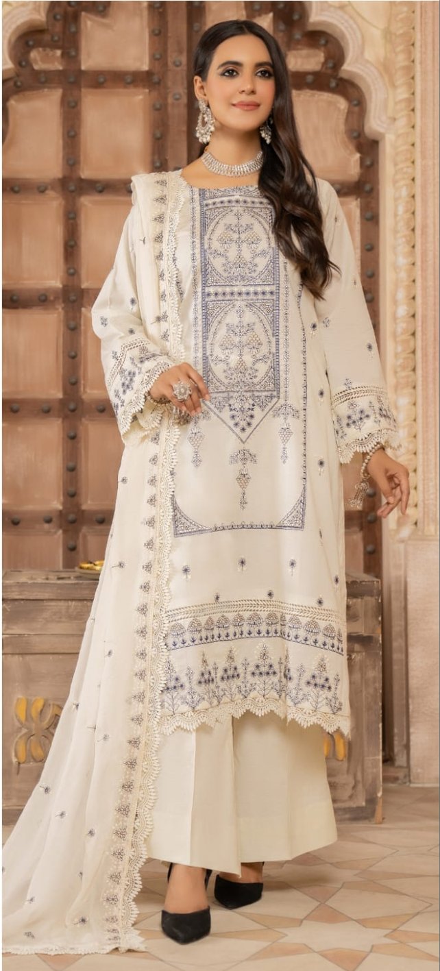 109 - Eid Embroidered 3p - Lawn