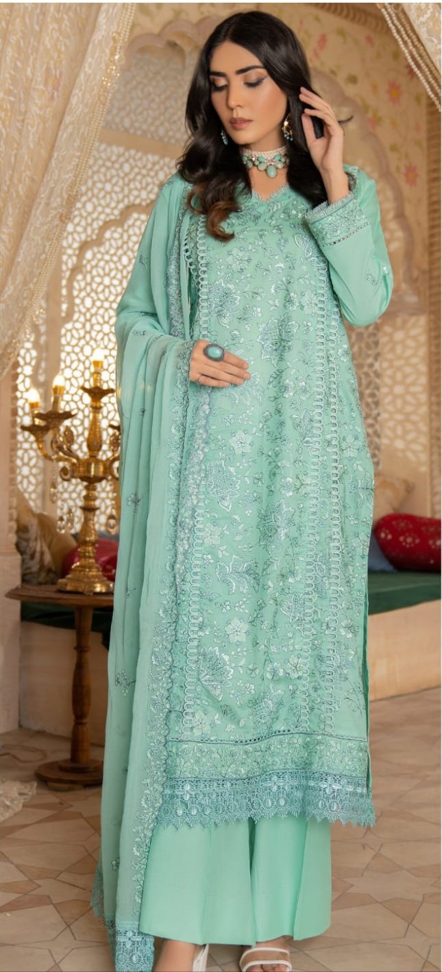 108 - Eid Embroidered 3p - Lawn