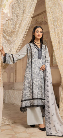 106 - Eid Embroidered 3p - Lawn