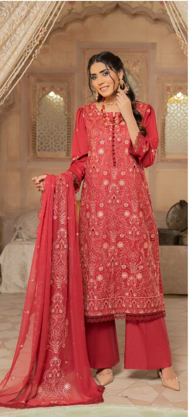 105 - Eid Embroidered 3p - Lawn