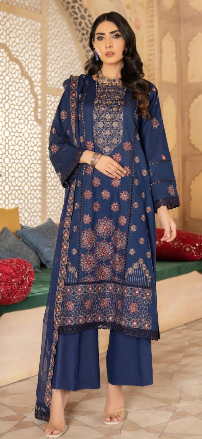 103 - Eid Embroidered 3p - Lawn