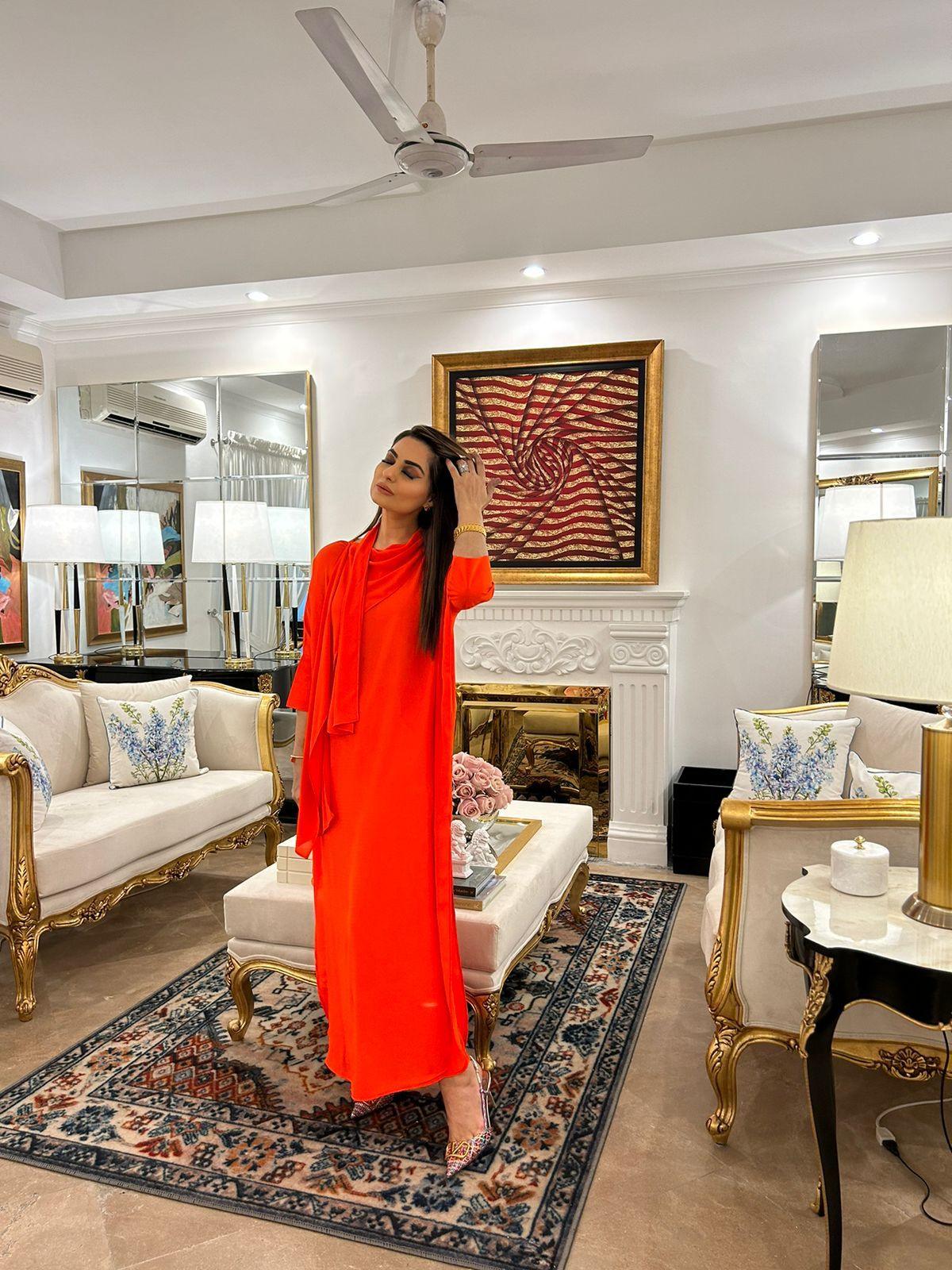 Orange Blend Drape (two pc)