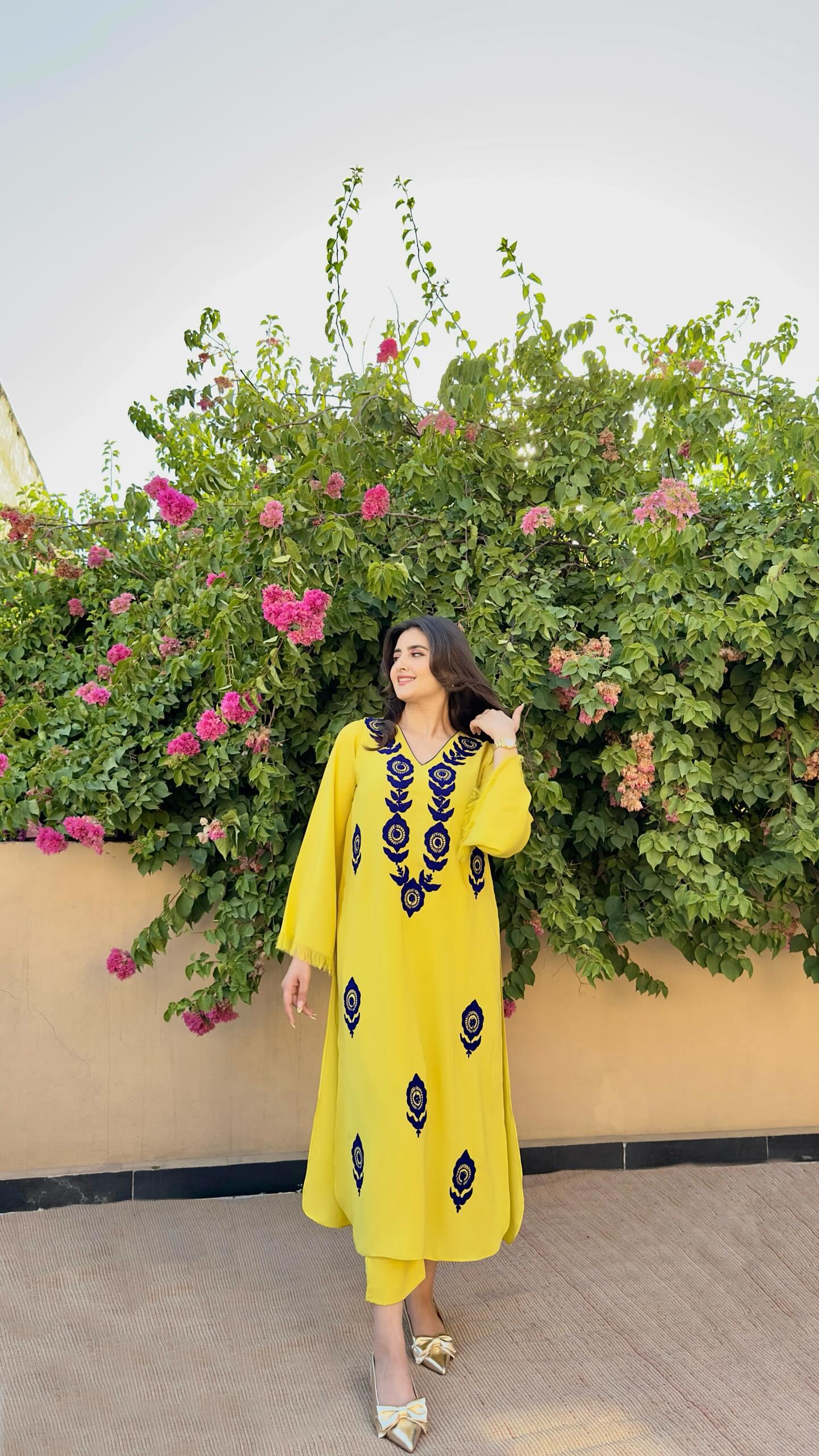 Yellow Ari Embroidered set (pay-now)