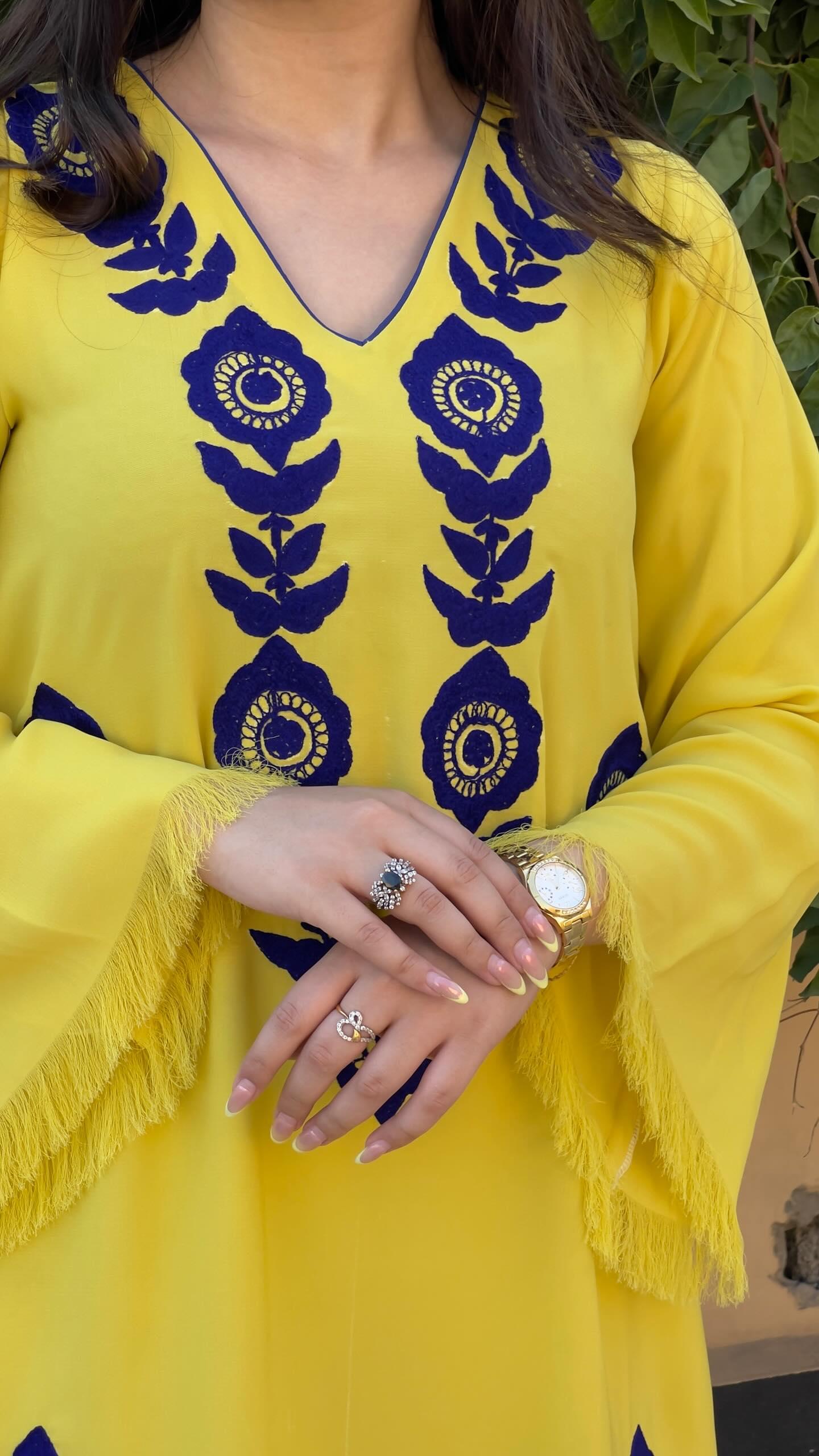 Yellow Ari Embroidered set (pay-now)