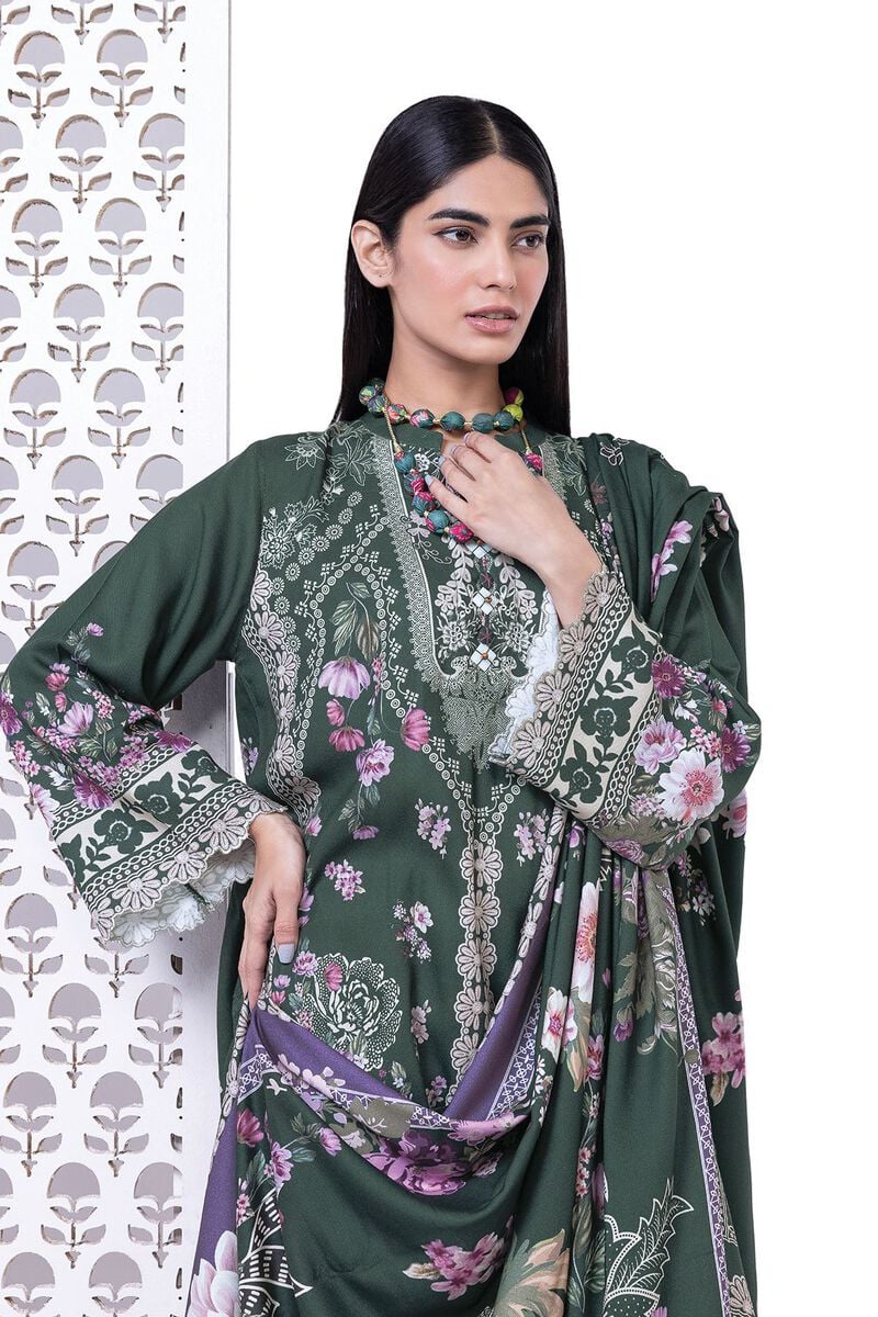 KA001 - Khaadi Printed Viscose Satin  3P