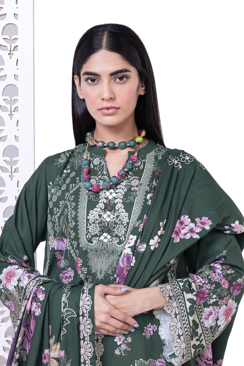 KA001 - Khaadi Printed Viscose Satin  3P