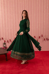 Embroidered Chiffon Dress - BG01