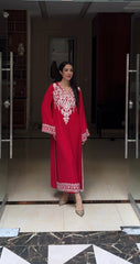 Red Embroidered