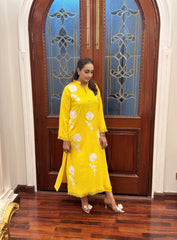 Yellow Flower embroidered set (pay-now)