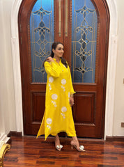 Yellow Flower embroidered set (pay-now)
