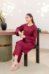 2PC Embroidered Dress - DM11