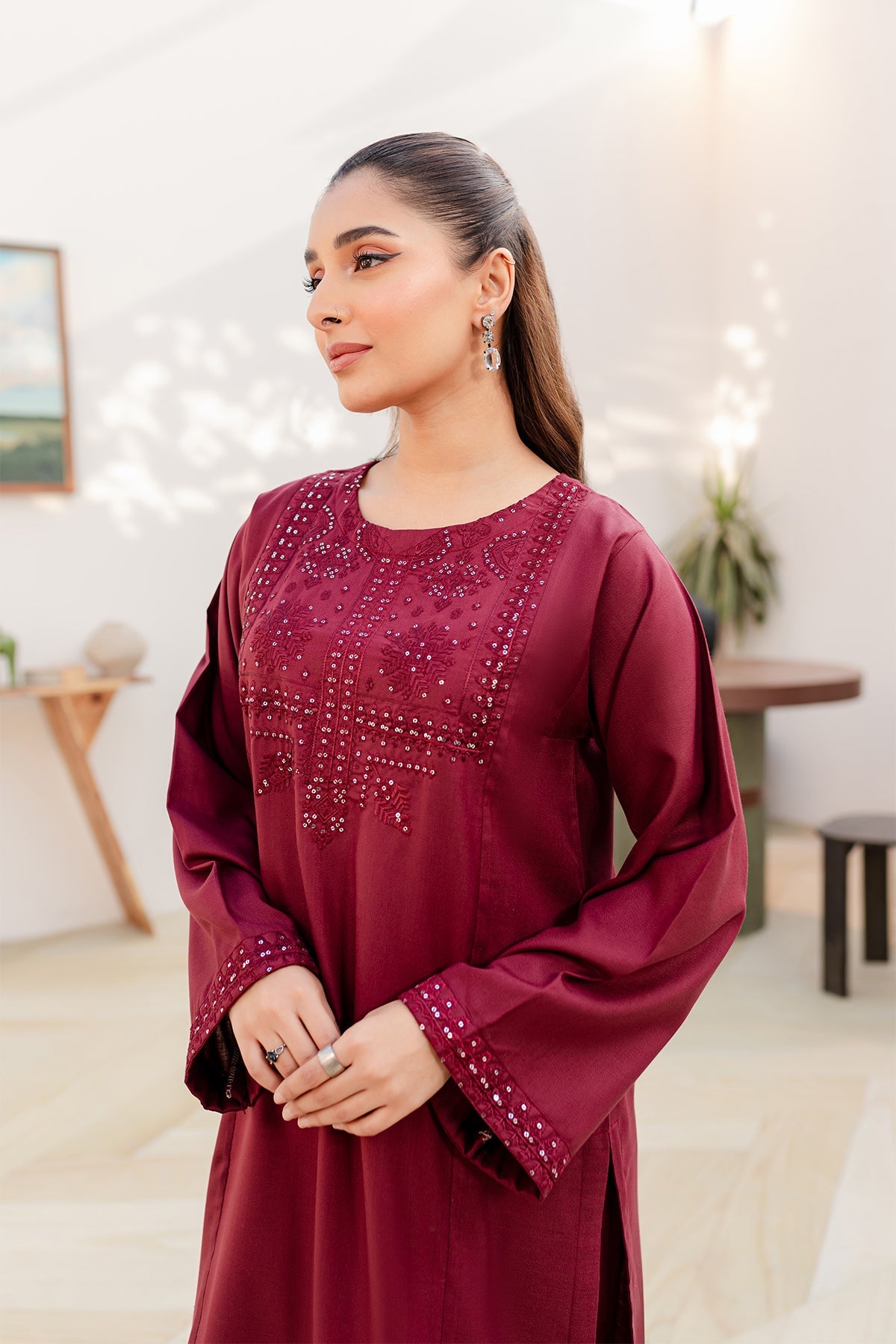 2PC Embroidered Dress - DM11