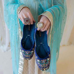 Feroza Khussa (Blue) - Jooti Shooti