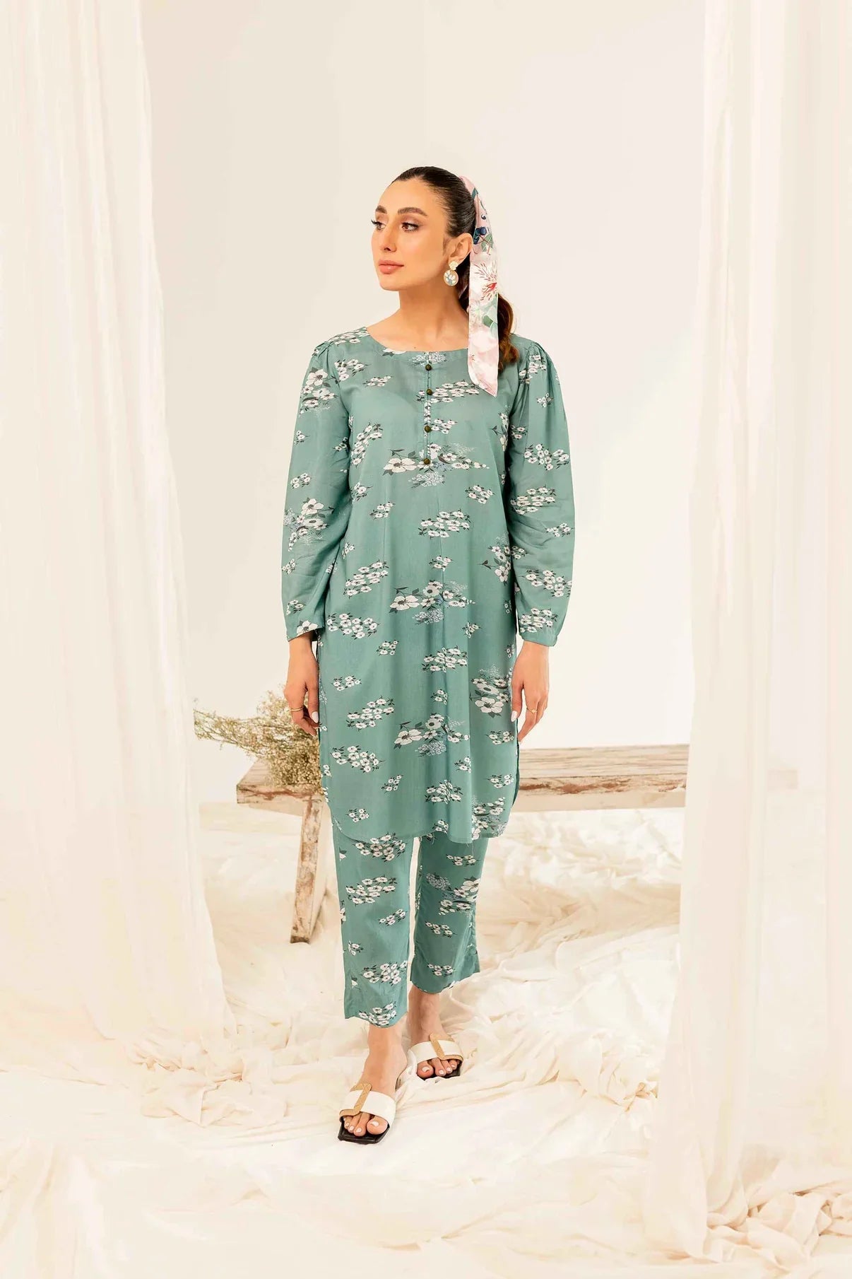 Printed 2PC Dress- PR10