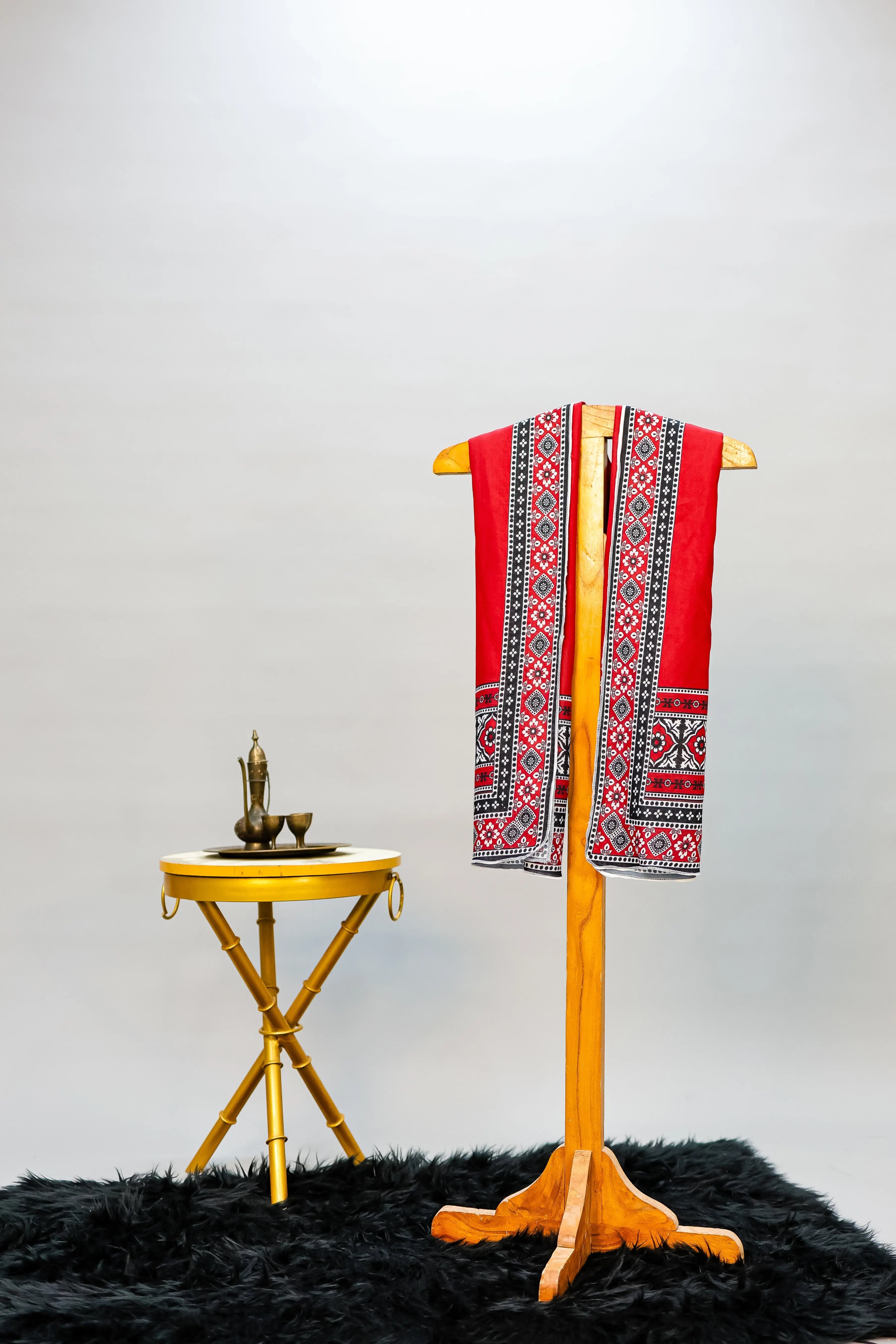 Ajrak Mosaic Stole | Redish | Men TNG by MD