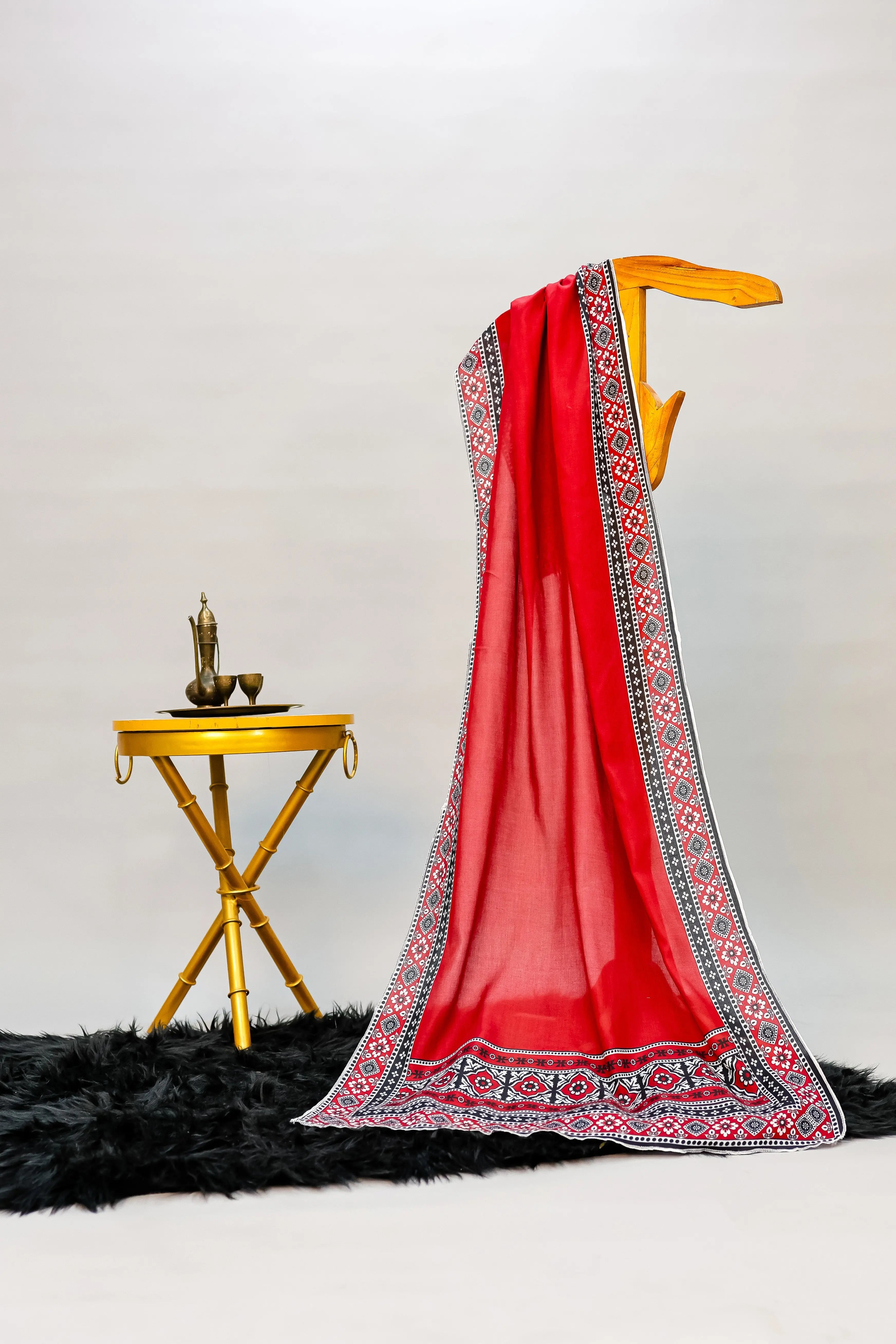 Ajrak Mosaic Stole | Redish | Men TNG by MD