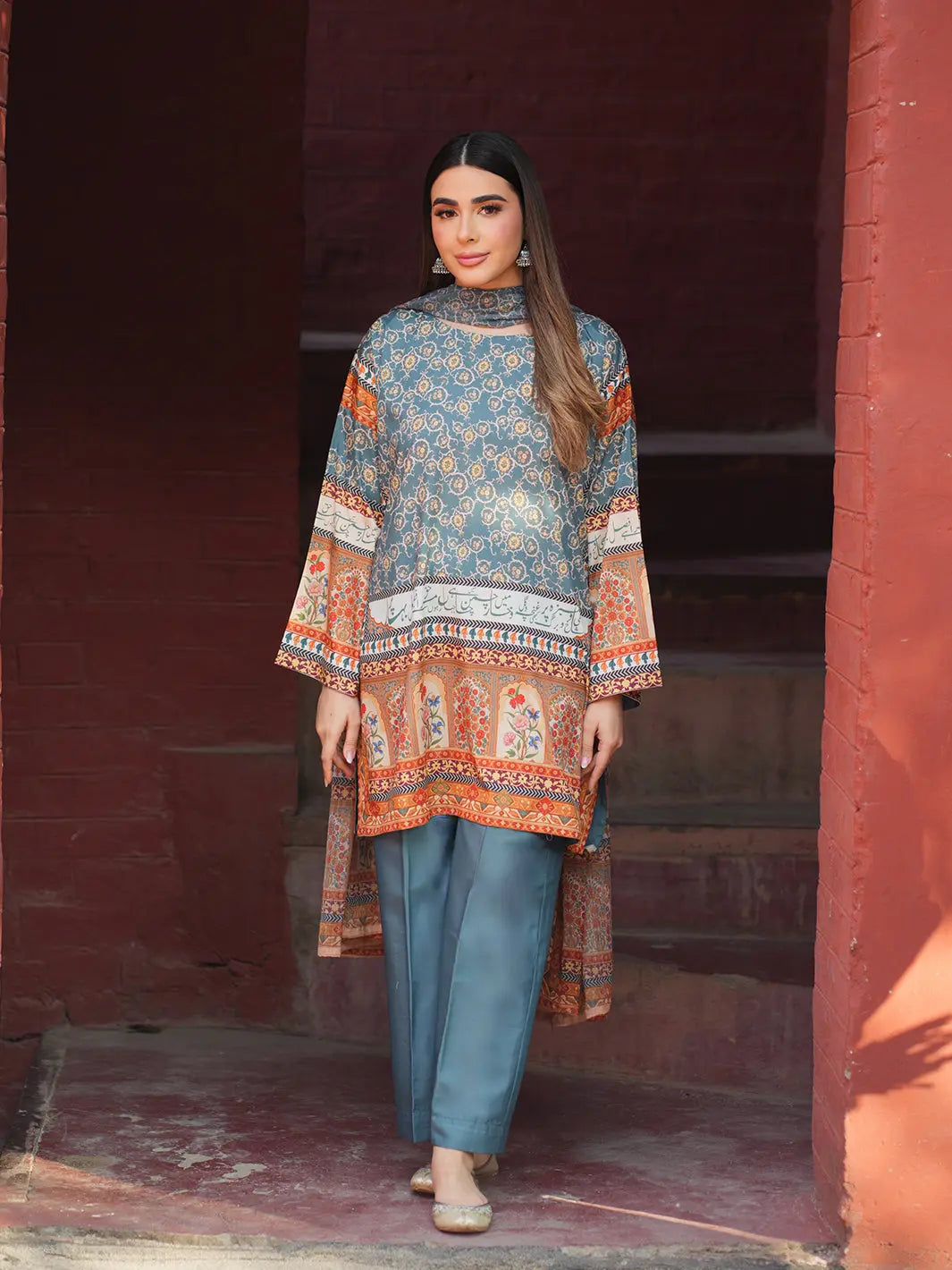 Mehraab | 3 Piece | Printed Tngmdstore