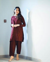 Maroon Two Piece Suit