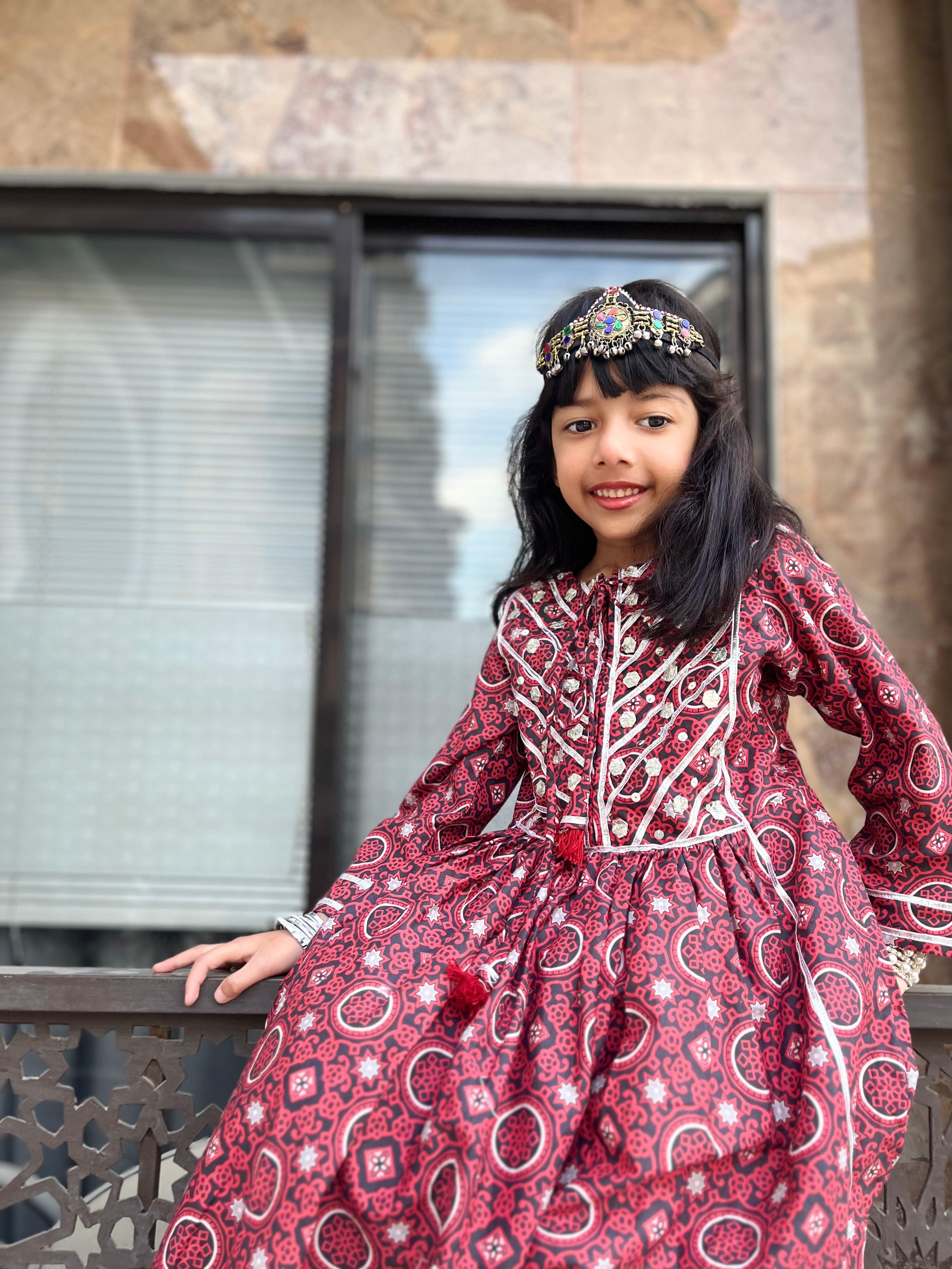 Ajrak, Cultural Dress for Girls