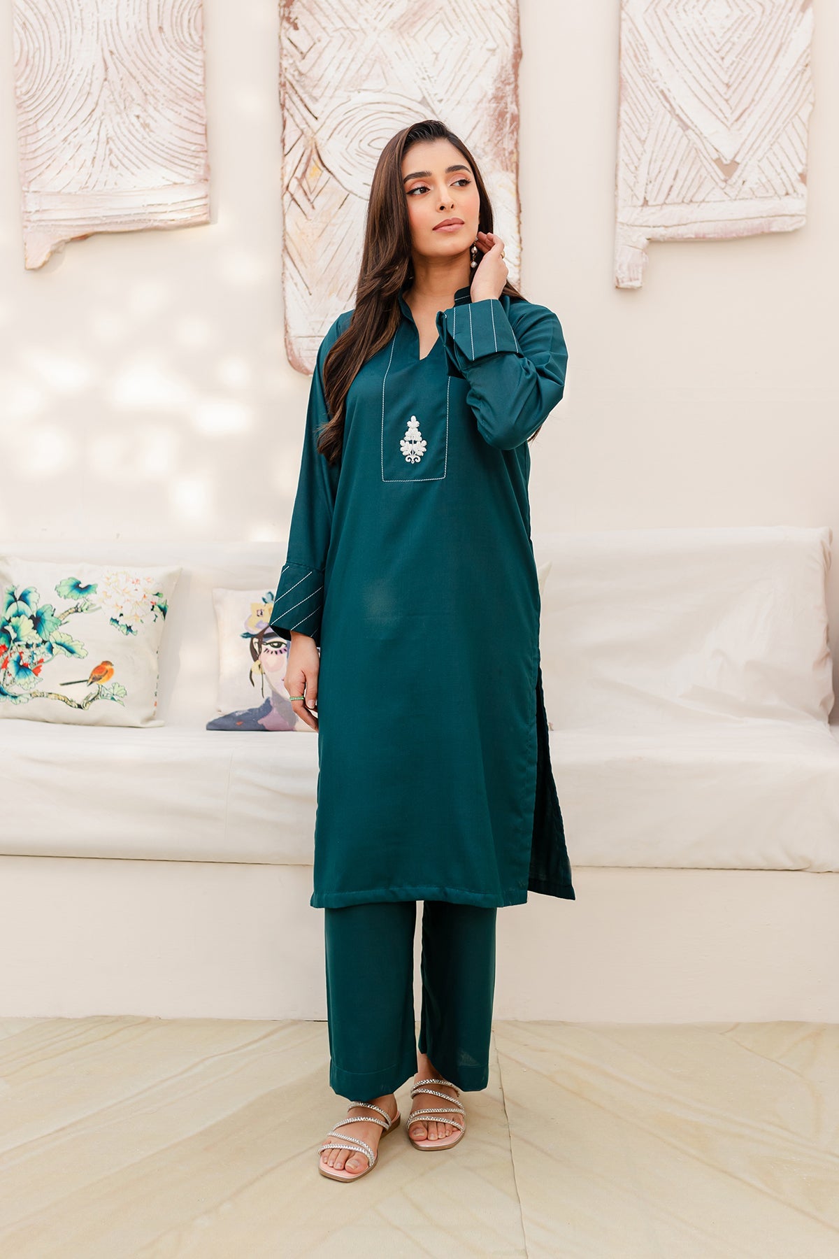 Embroidered 2PC Dress - TG23