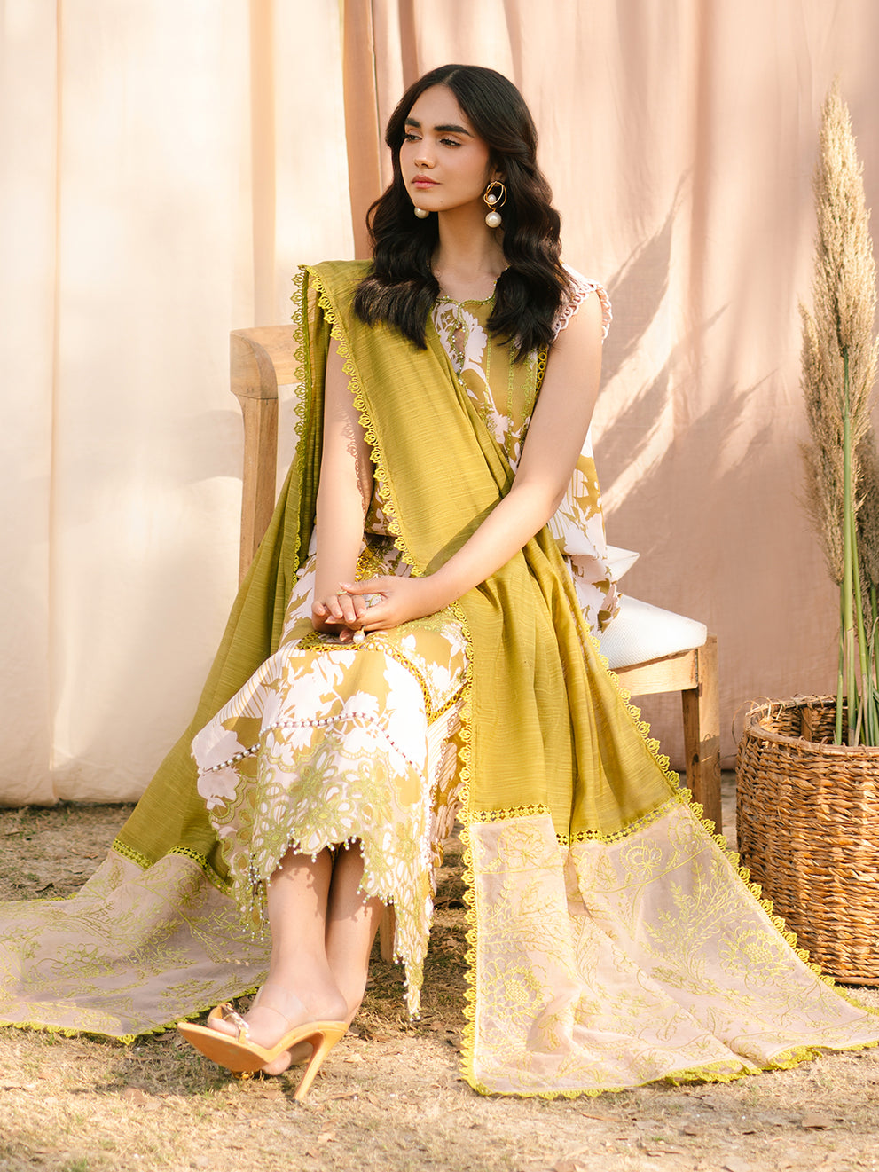 Ivory-12 - Embroidered Lawn 3P