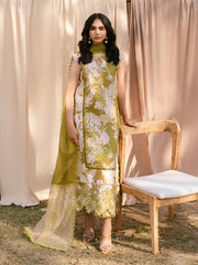 Ivory-12 - Embroidered Lawn 3P