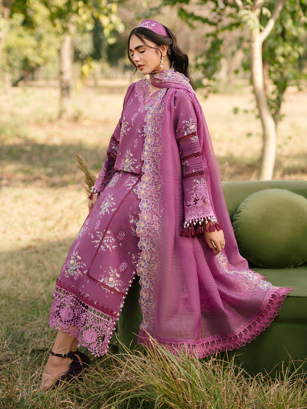 Ivory-13 - Embroidered Lawn 3P