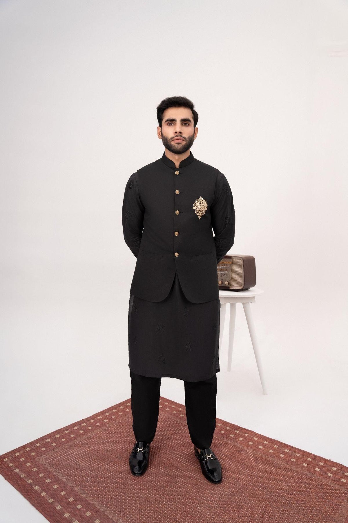 Black Embroidered Waistcoat (Bunch)