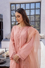 Juliet Peach Embroidered Lawn 3PC
