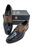 Luxury Black Brown Handmade Brogue Wingtip Shoes