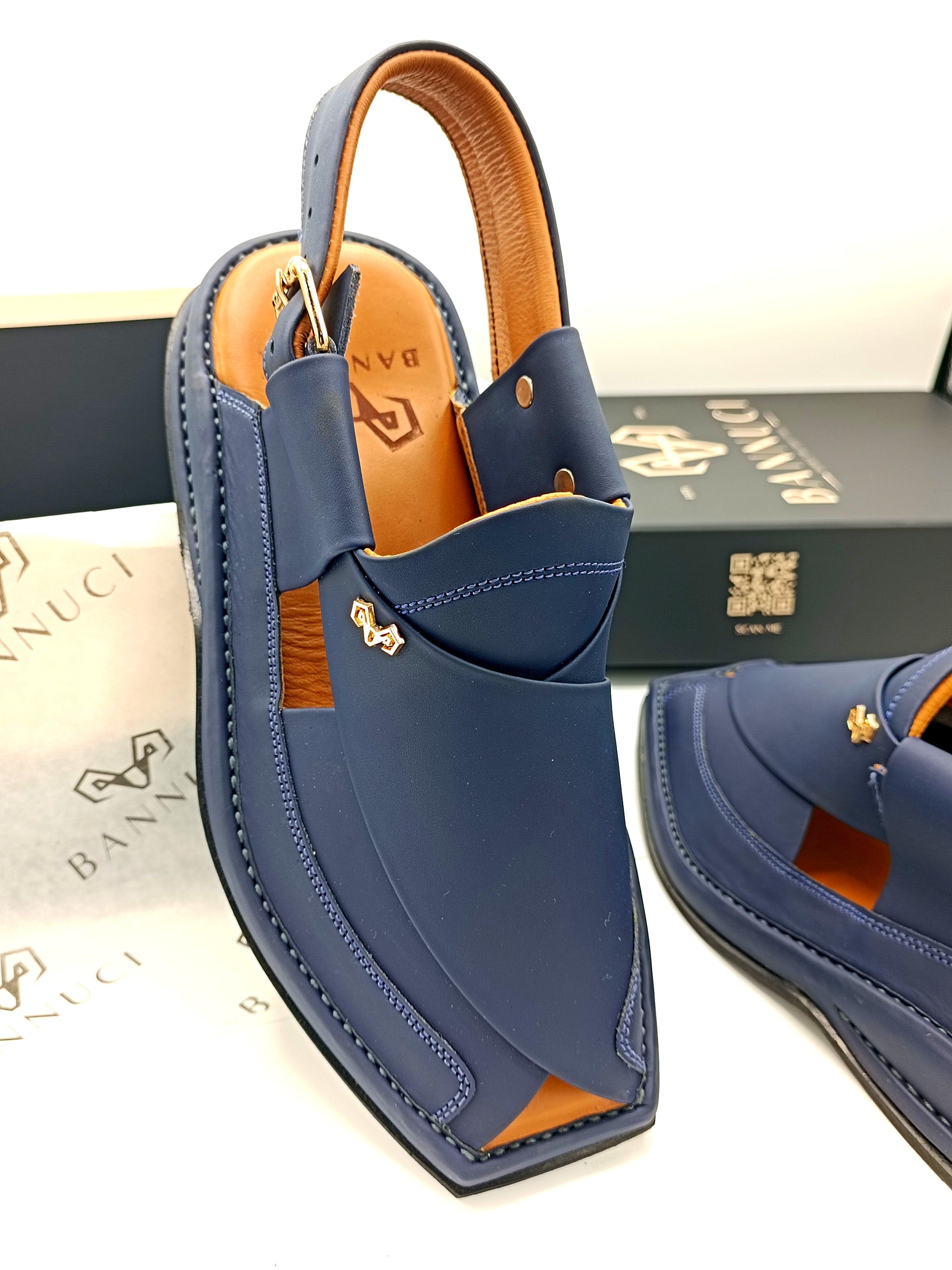 Luxury Zalmi Blue Peshawari Chappal – Mydrobe
