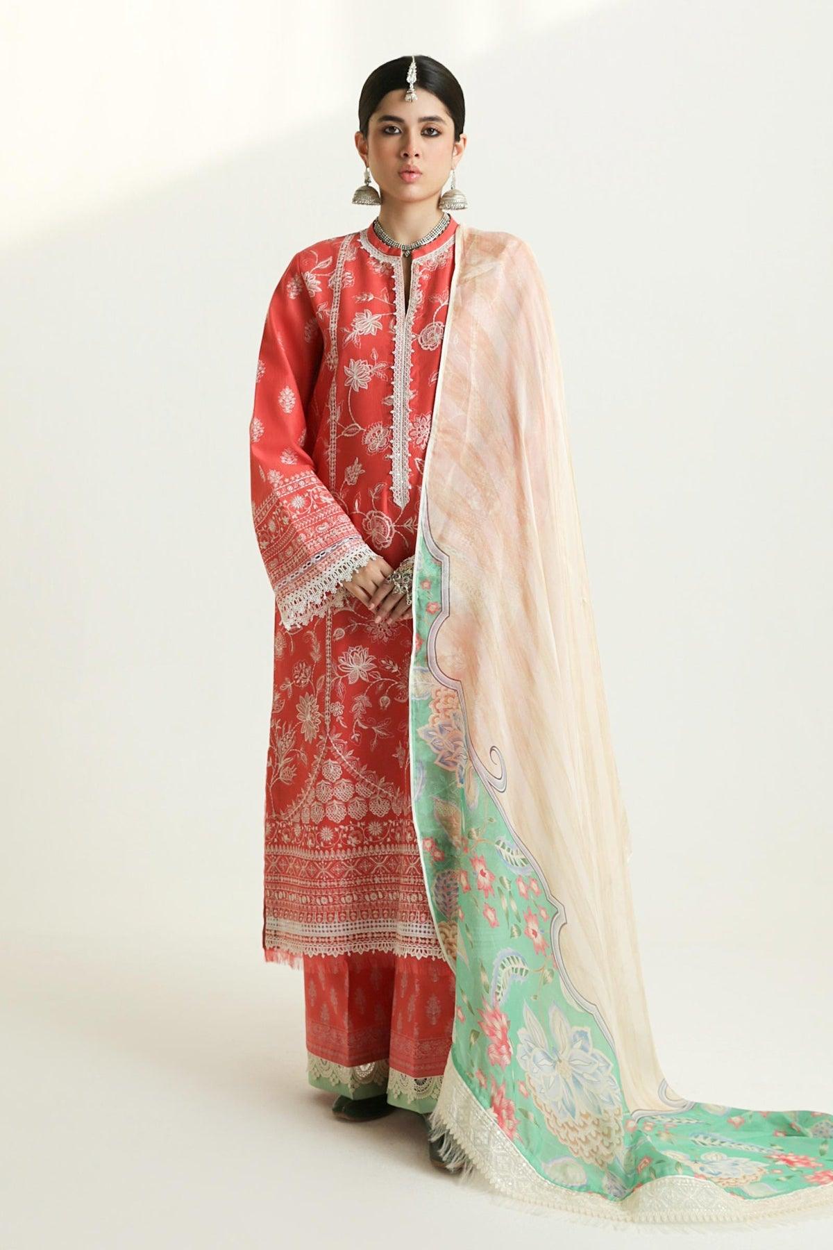 Mahi 1A - Eid Embroidered Lawn 3P