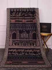 Taj Mahal Silk Odhni (Black)