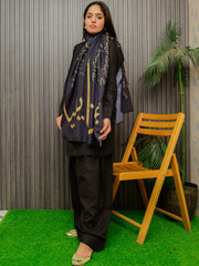 Jaun Elia Stole (Black & Gold)
