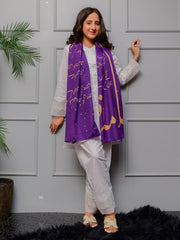 Iqbal Ka chand Stole (Purple)