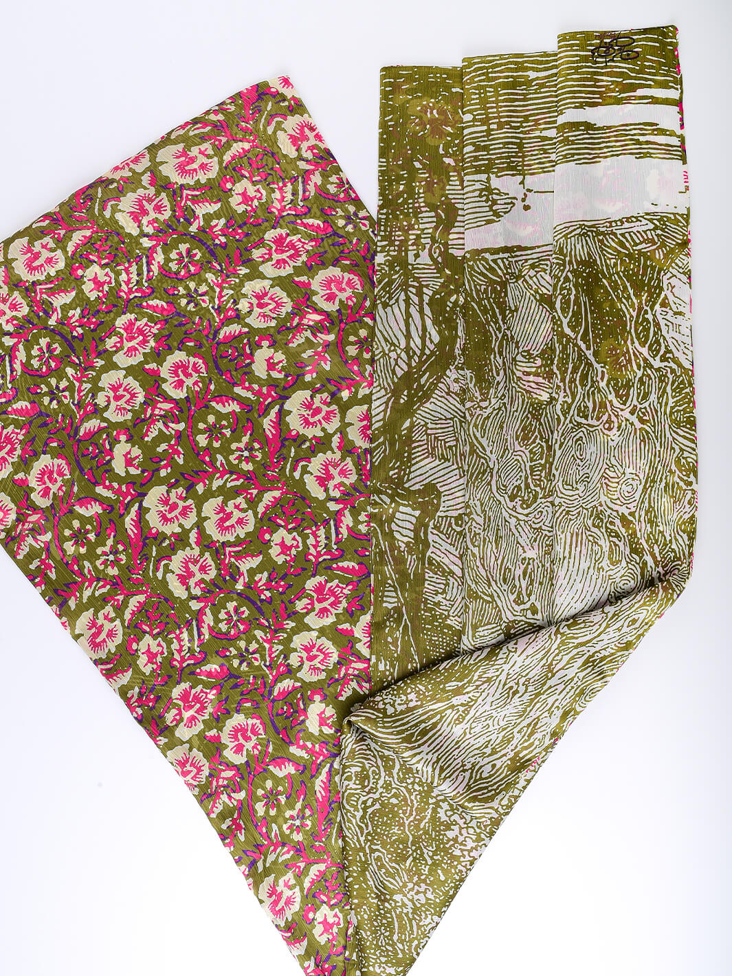 Orchid Floral Stole (Olive D.S)
