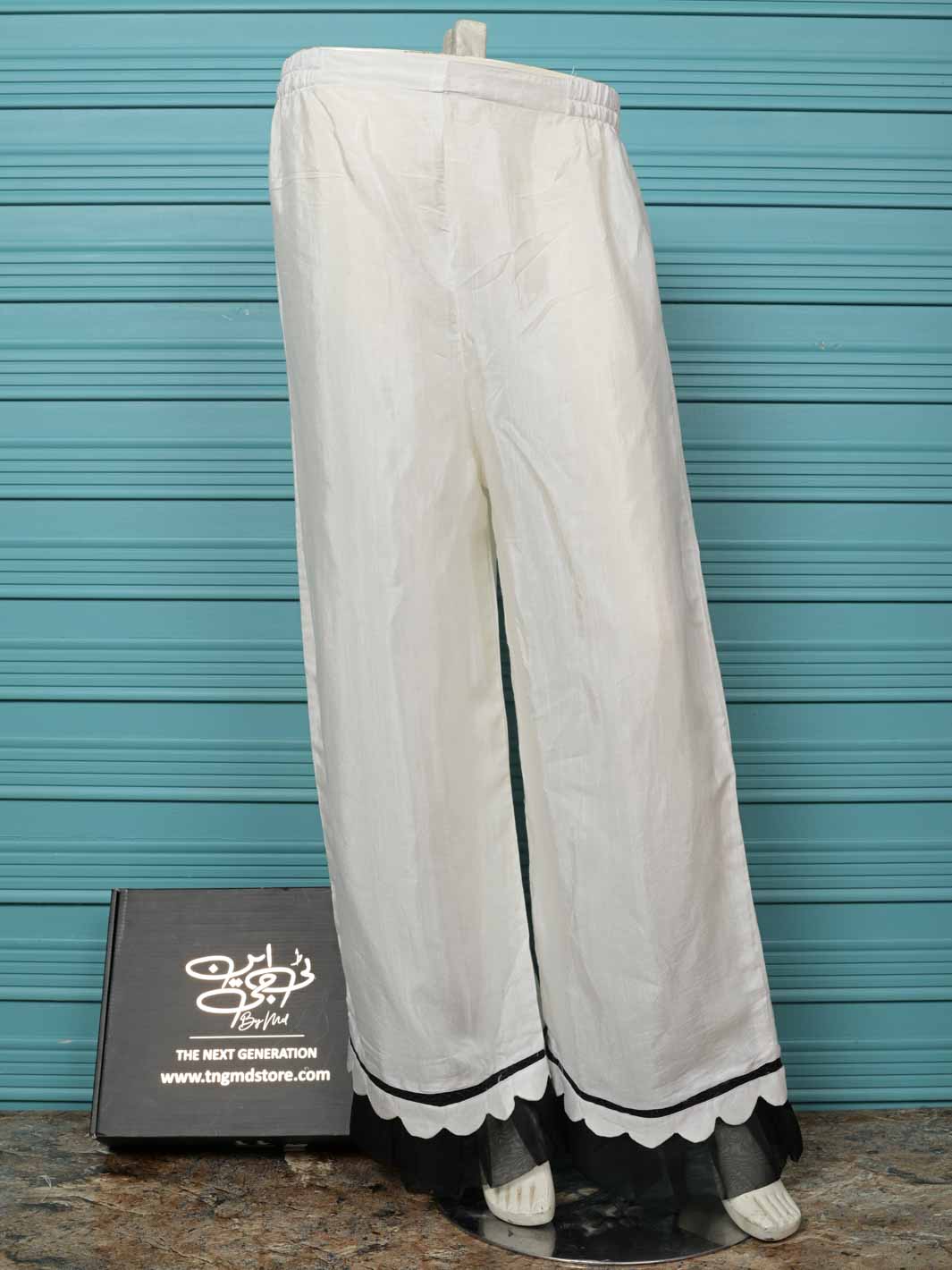 Trouser-Raw Silk White