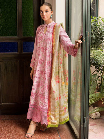 4-B Eid Embroidered 3P-Lawn