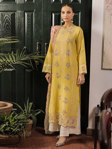 1-B Eid Embroidered 3P-Lawn