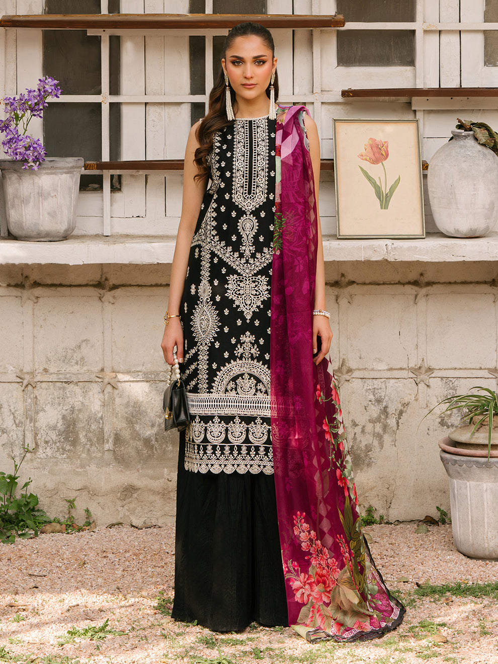 MK 05A - Embroidered 3P Lawn