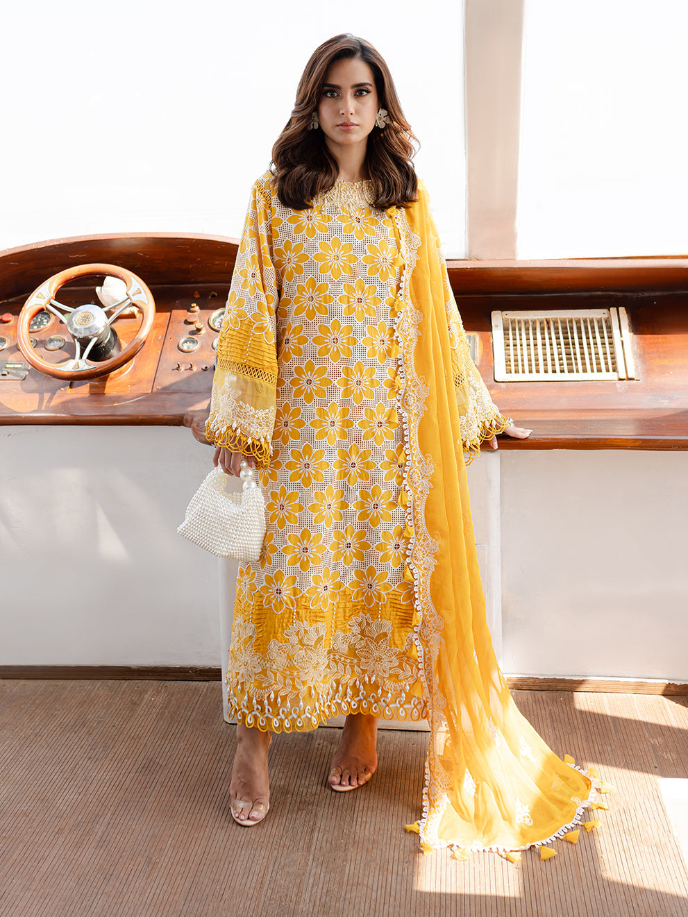 MS-02 - Embroidered Luxury Lawn 3P