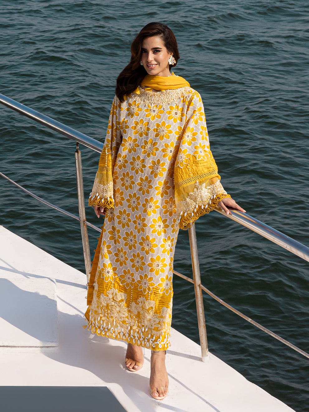 MS-02 - Embroidered Luxury Lawn 3P