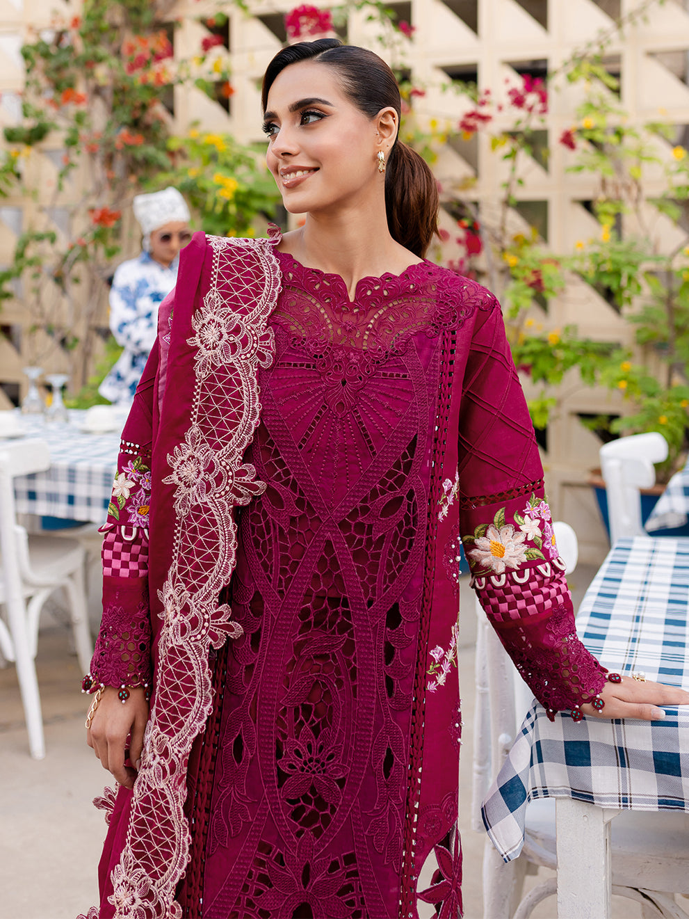 MS-03 - Embroidered Luxury Lawn 3P